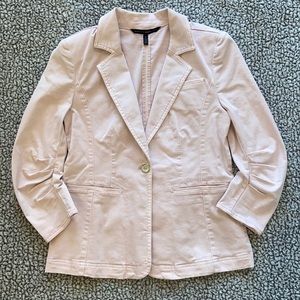 White House Black Market Pink Blazer with Bunched Sleeves